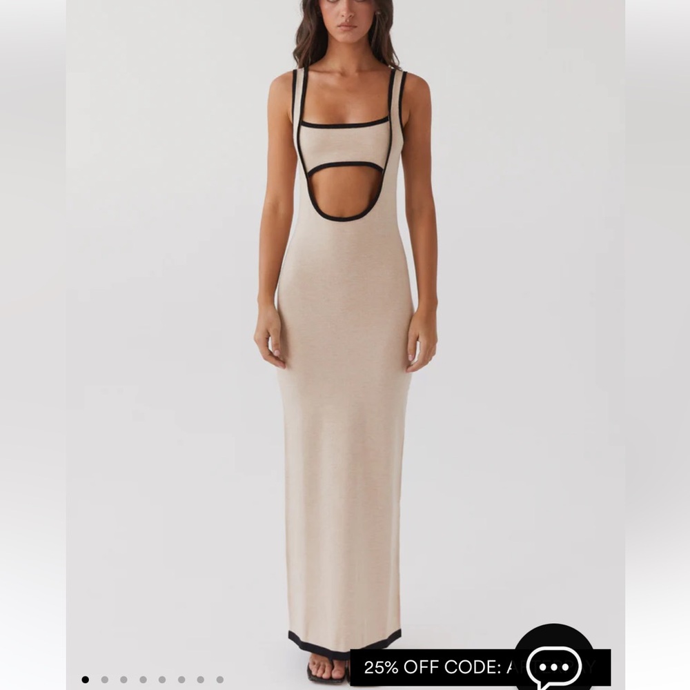 Pepper mayo open back cut out maxi dress
